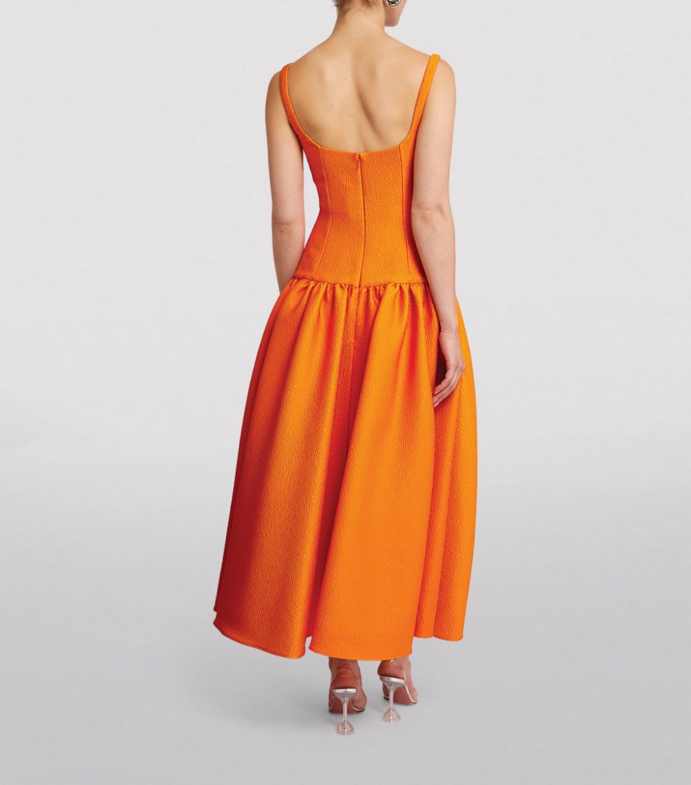 GALEN ORANGE VOLUMINOUS DRESS