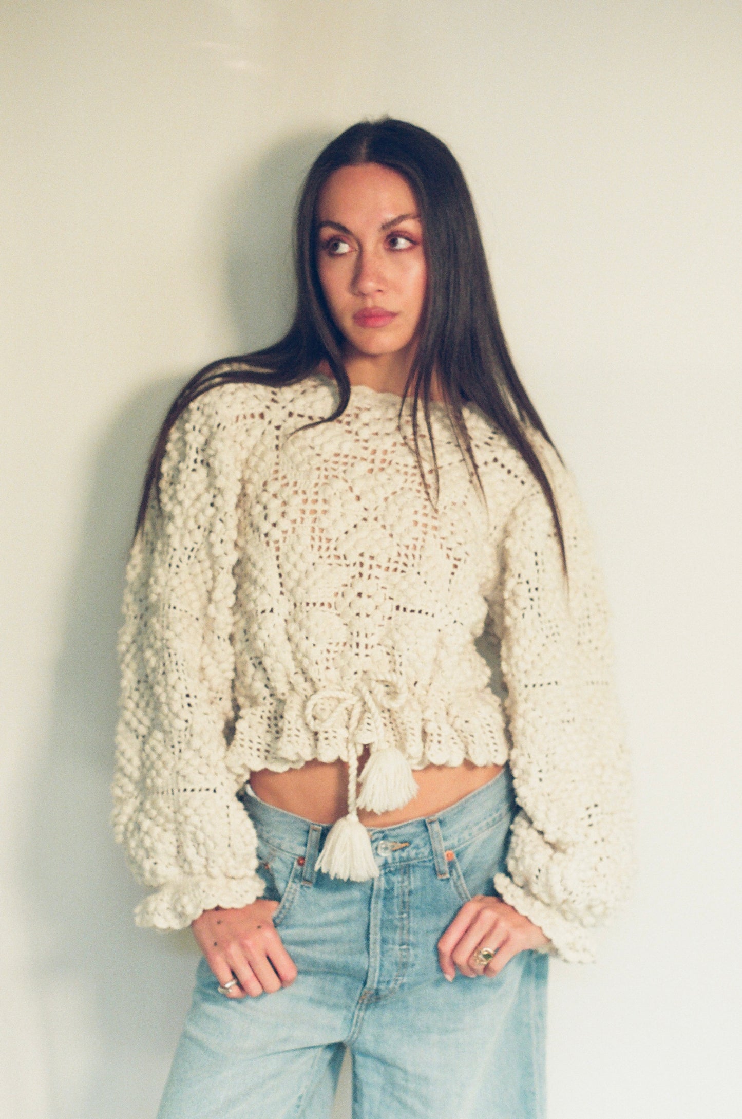 DOEN HEIRLOOM CROCHET SWEATER