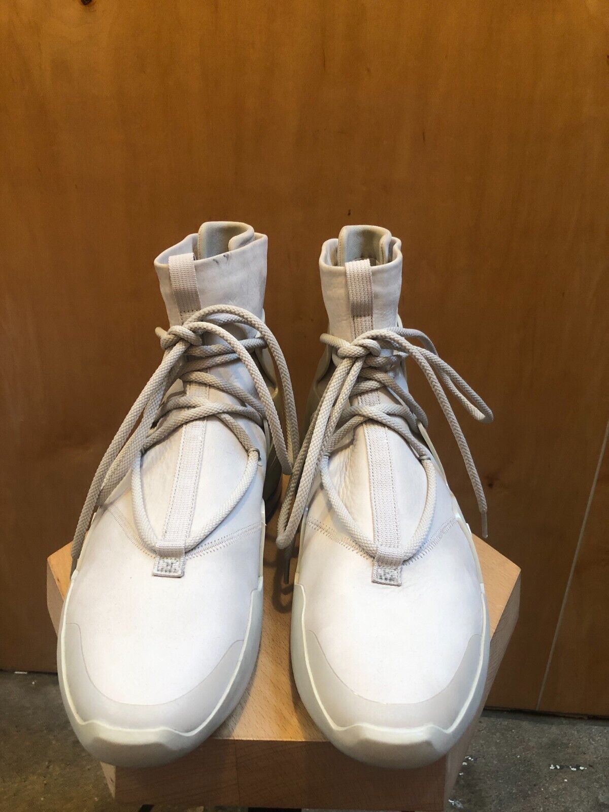NIKE Fear Of God Air 1 Mens Sail Light Bone Leather Lot High Top Sneaker 13
