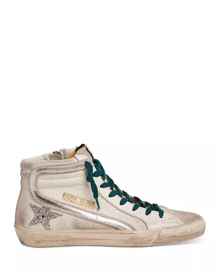 【Golden 】 Classic Glitter Star Snakeskin Tab(22.5-26) Golden Goose GG267 Superstar Leather Upper Glitter Star and