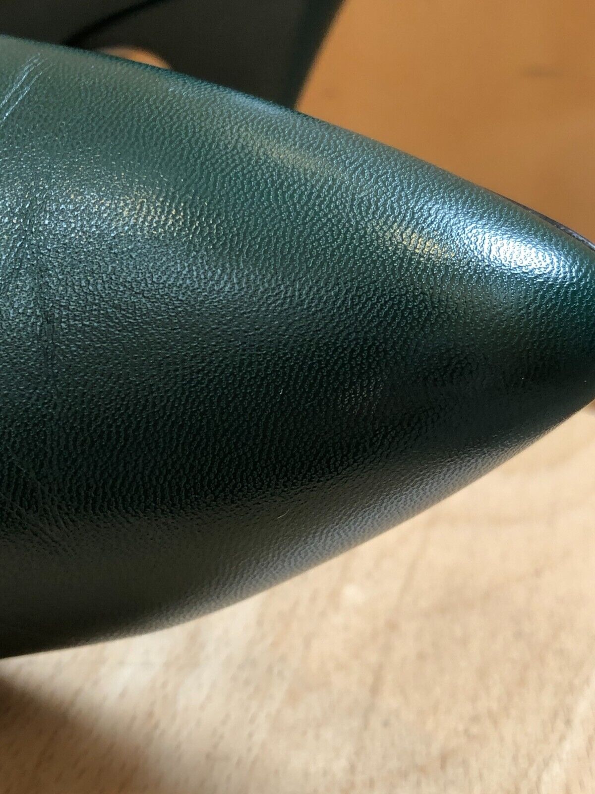 GUCCI Blanca Malaga Kid Dark Green Leather Pointed Toe Stiletto Heel Pump 37.5