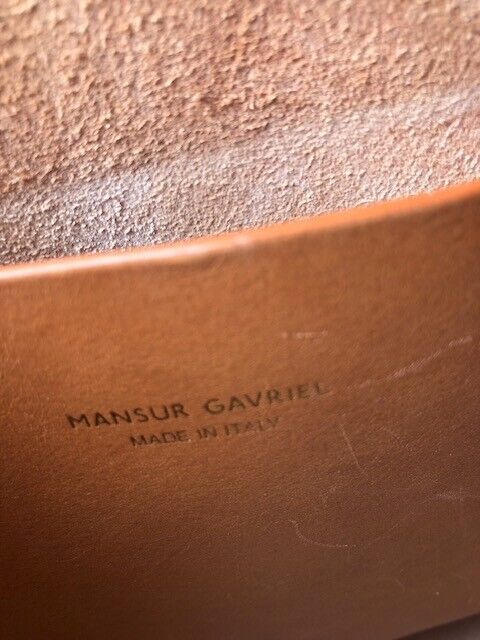 MANSUR GAVRIEL Sun Brown Tan Camel Vegetable Leather Bow Shoulder Bag Purse