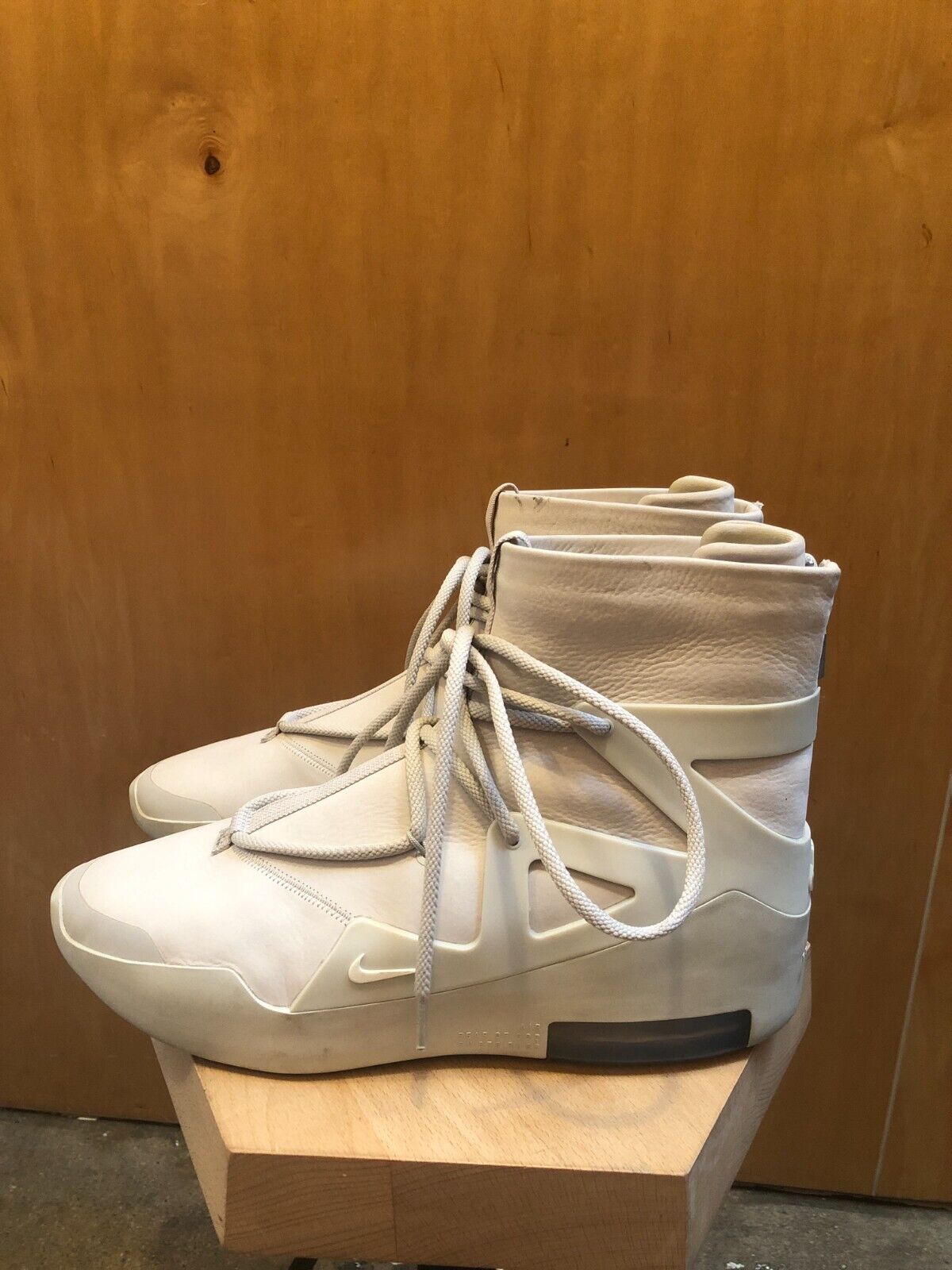 NIKE Fear Of God Air 1 Mens Sail Light Bone Leather Lot High Top Sneaker 13
