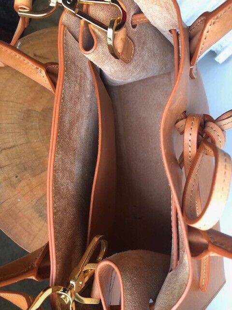 MANSUR GAVRIEL Sun Brown Tan Camel Vegetable Leather Bow Shoulder Bag Purse