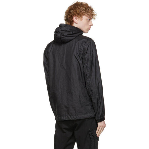 STONE ISLAND Men's Membrana 3L TC Black Nylon Hooded Logo STONE ISLAND Men's Membrana 3L TC Black Nylon Hooded Logo
