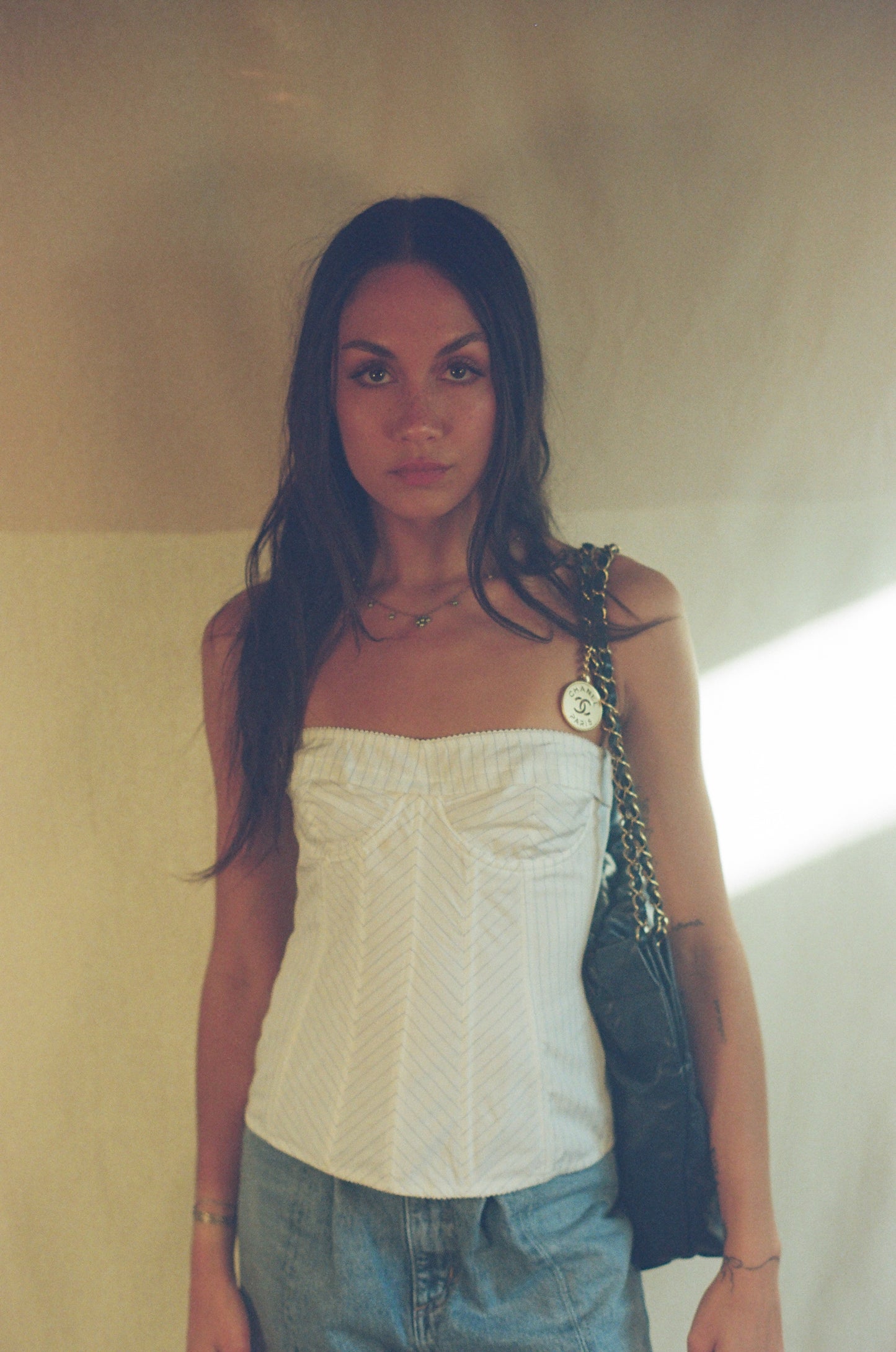 DOLCE & GABBANA VINTAGE PINSTRIPE BUSTIER