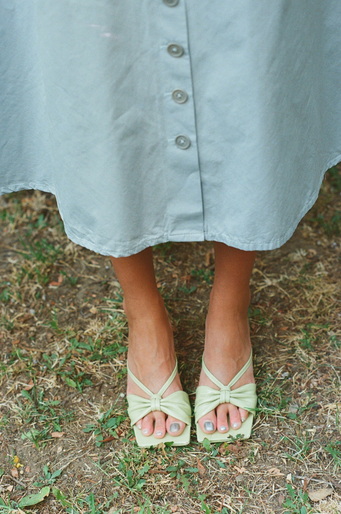 HERMES VINTAGE BABY BLUE SKIRT