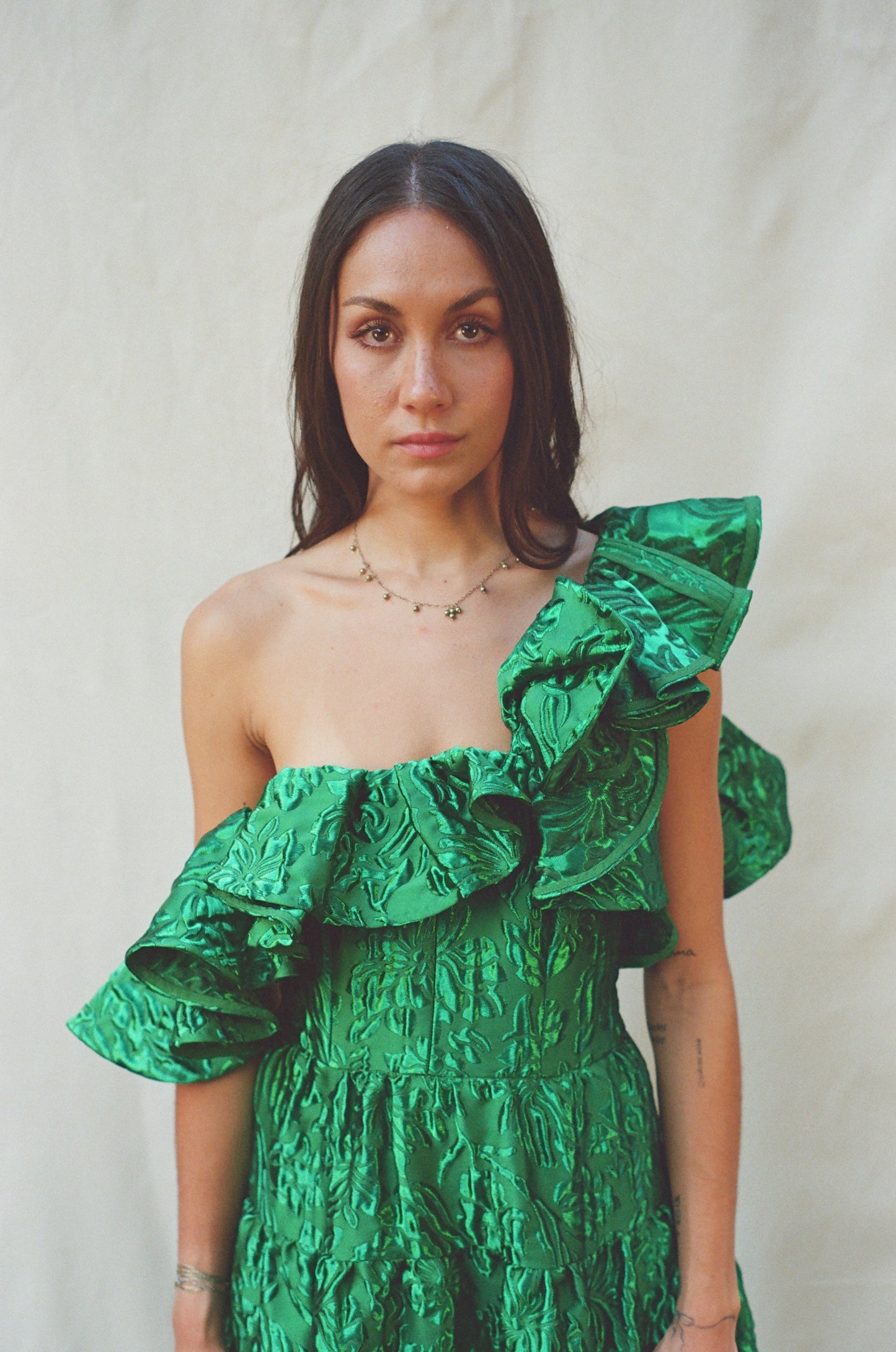 ULLA JOHNSON COSMICA CLOQUE JACQUARD DRESS