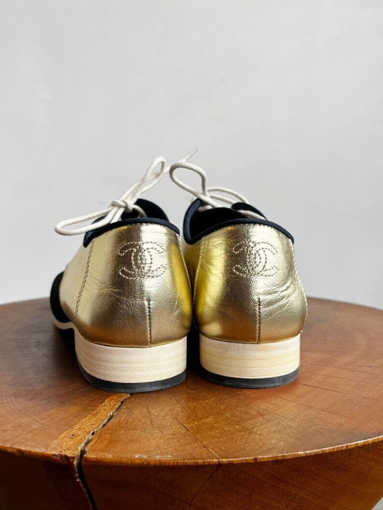 GOLD BLACK DERBY OXFORD