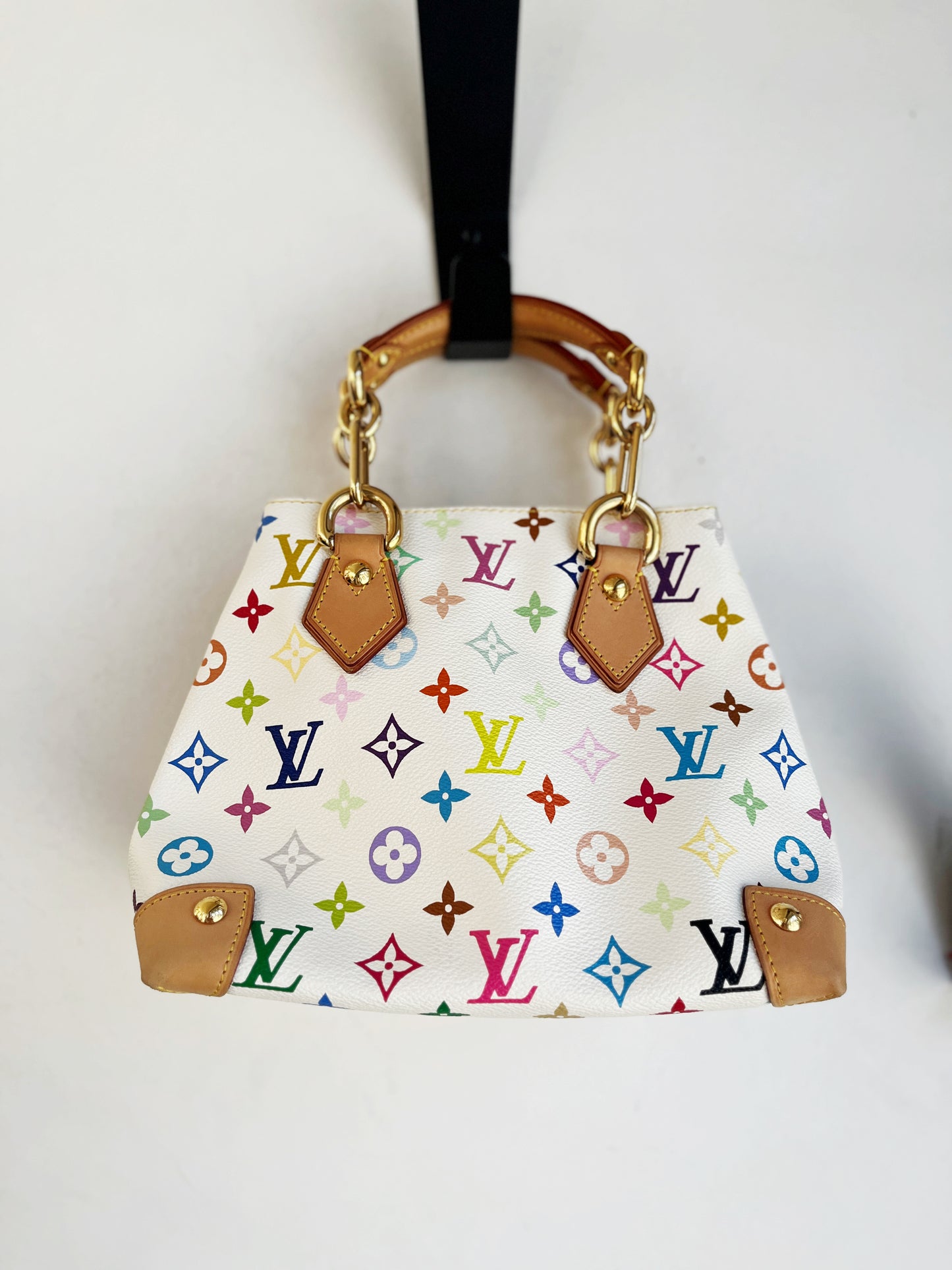 AUDRA WHITE MONOGRAM BAG