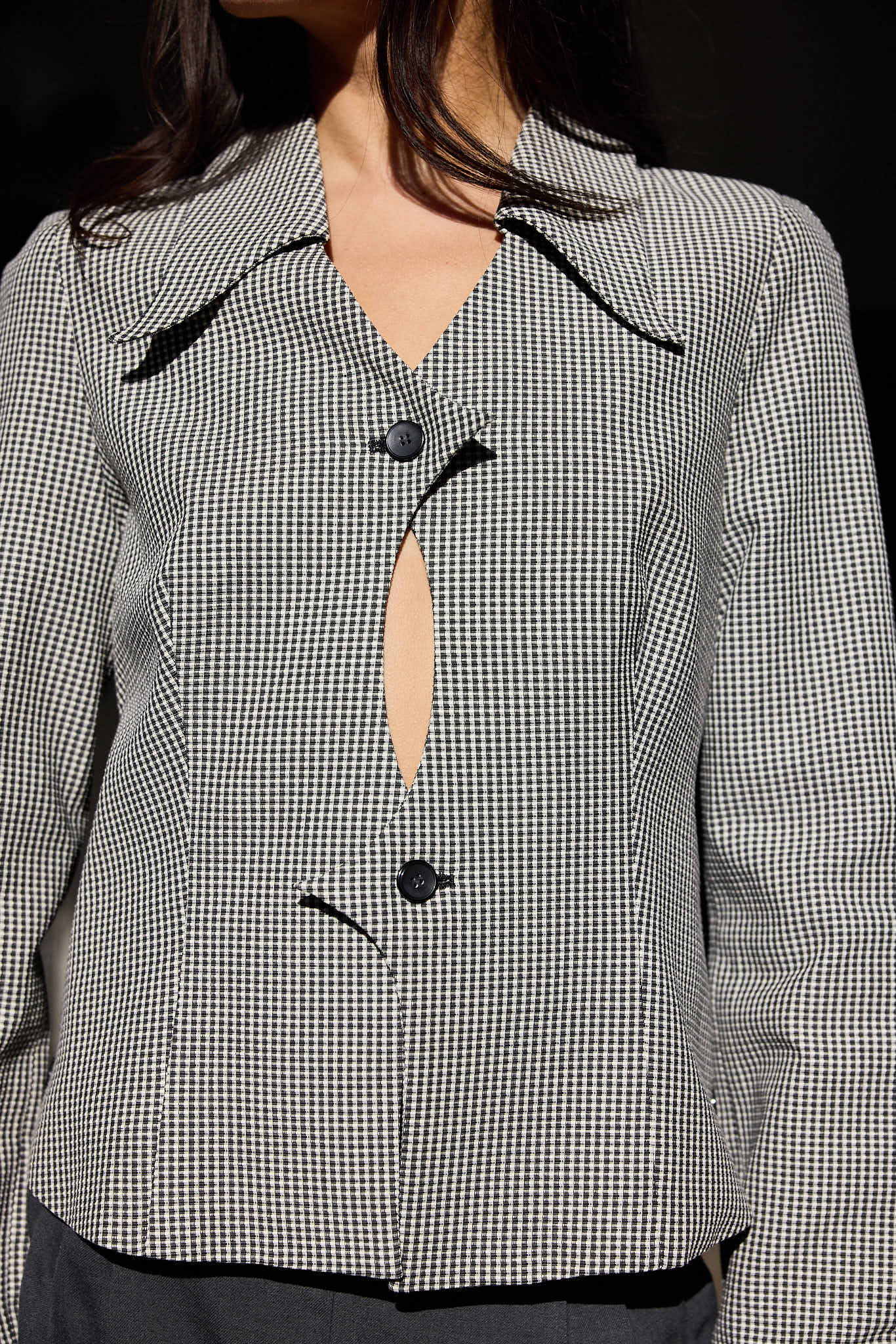 J. KIM HOUNDSTOOTH JACKET