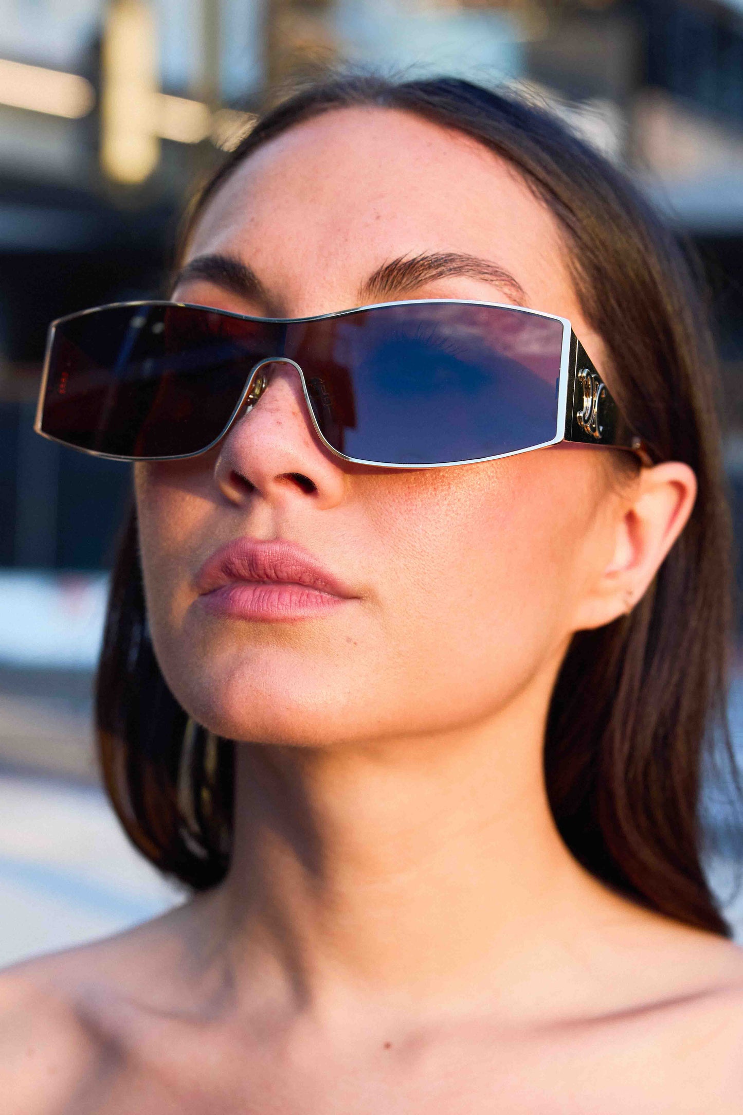 CELINE TRIOMPHE RACING METAL SUNGLASSES