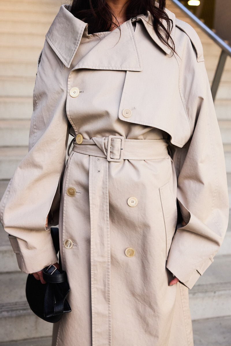 BALENCIAGA ASYMMETRIC TRENCH COAT