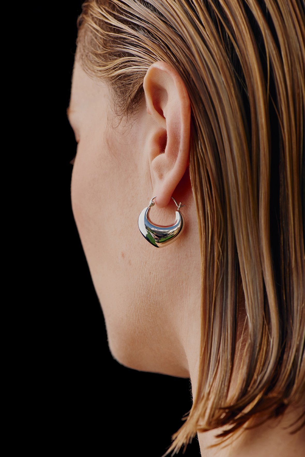 VENETIA SILVER HOOP EARRINGS