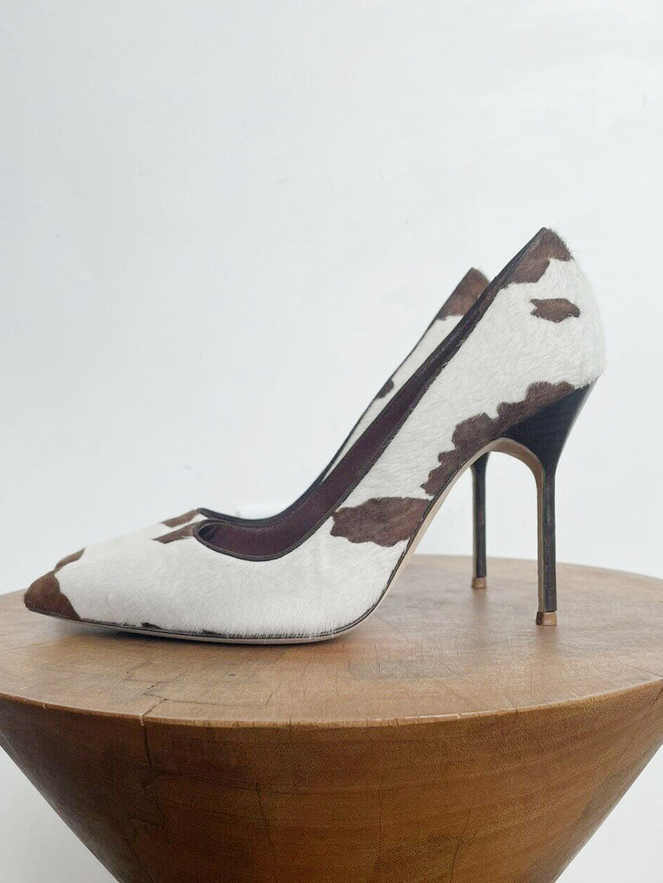 BB PONYHAIR COW PRINT STILETTO