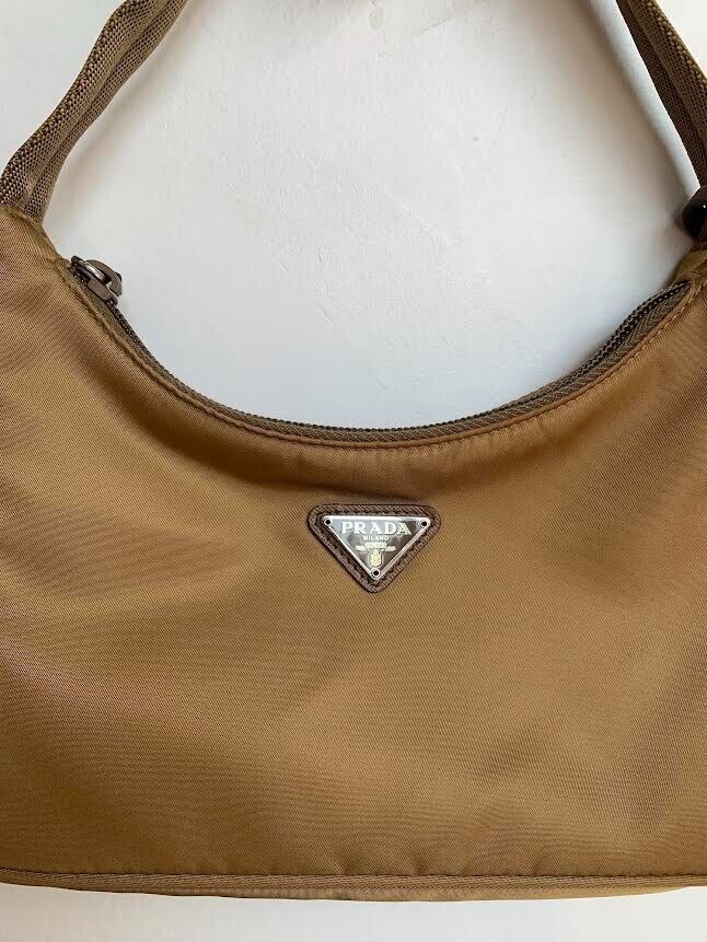PRADA Tessuto Tan Re-Nylon Re-Edition 2000 Mini Bag Purse