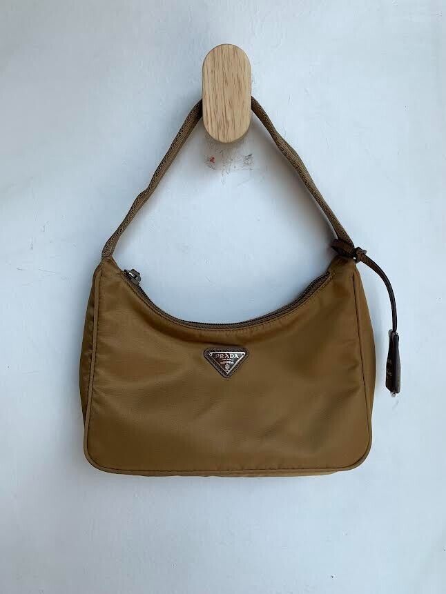 PRADA Tessuto Tan Re-Nylon Re-Edition 2000 Mini Bag Purse