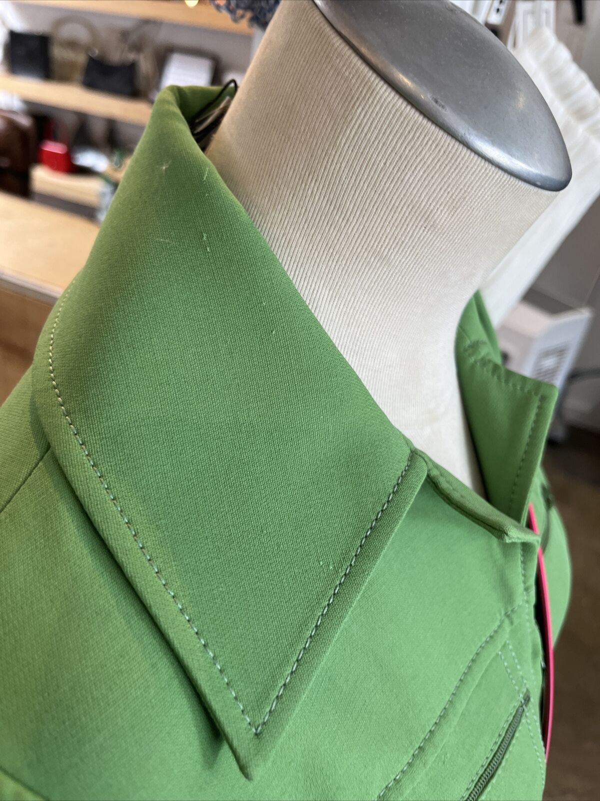 GUCCI Spring 18 Runway Cady Green Silk Wool Short Sleeve Belted Jumpsuit 38/2/0
