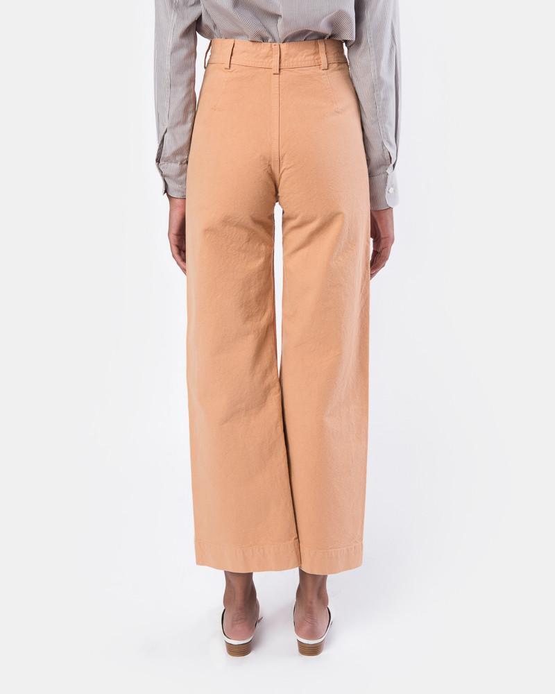 JESSE KAMM Sailor Skin Tone Peach Pink High Waist Canvas Wide Leg Cropped Pant M