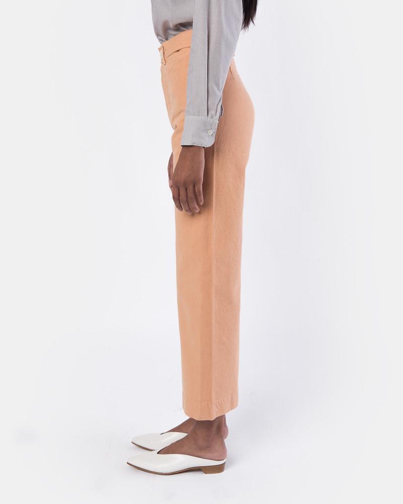 JESSE KAMM Sailor Skin Tone Peach Pink High Waist Canvas Wide Leg Cropped Pant M