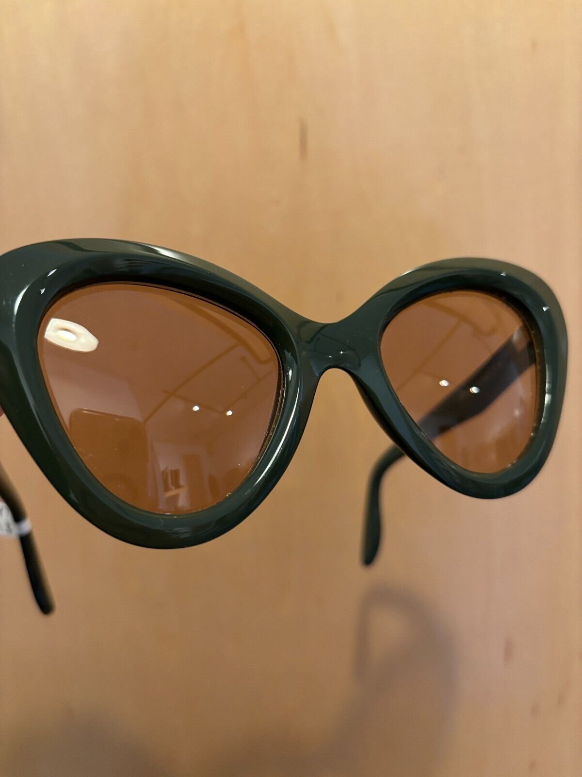 LAPIMA Rita Sun Green Yellow Frame Oversized Glasses Sunglasses