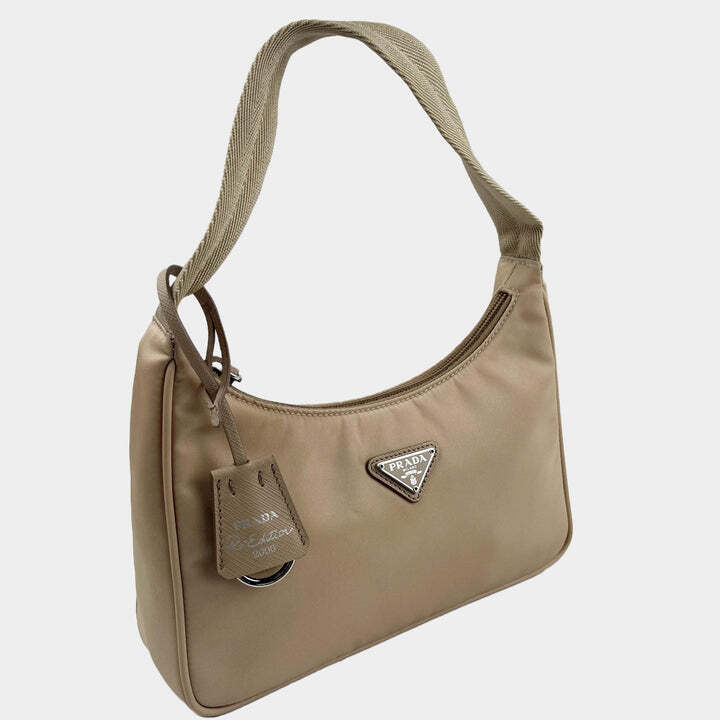 PRADA Tessuto Tan Re-Nylon Re-Edition 2000 Mini Bag Purse