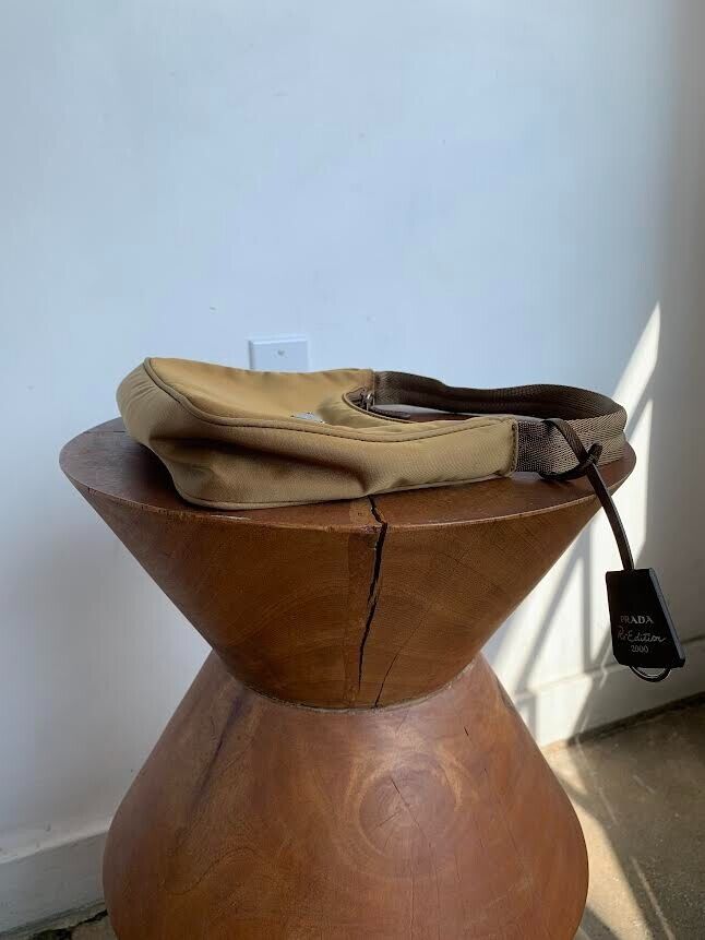 PRADA Tessuto Tan Re-Nylon Re-Edition 2000 Mini Bag Purse
