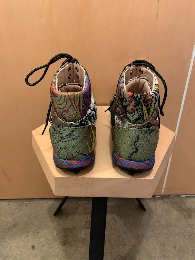 GUCCI Tiger Jacquard Multicolor Green Red Dragon Jacquard Hightop Sneaker 8