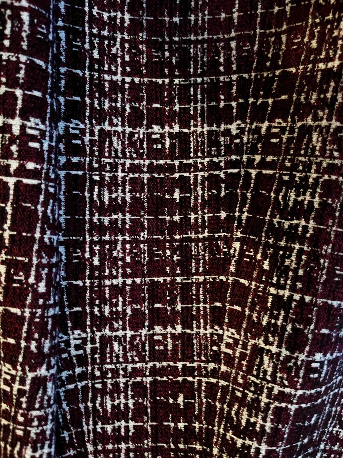 PRADA NWT Burgundy Maroon Red Purple Black Plaid Print Tweed Knit Dress 40/4