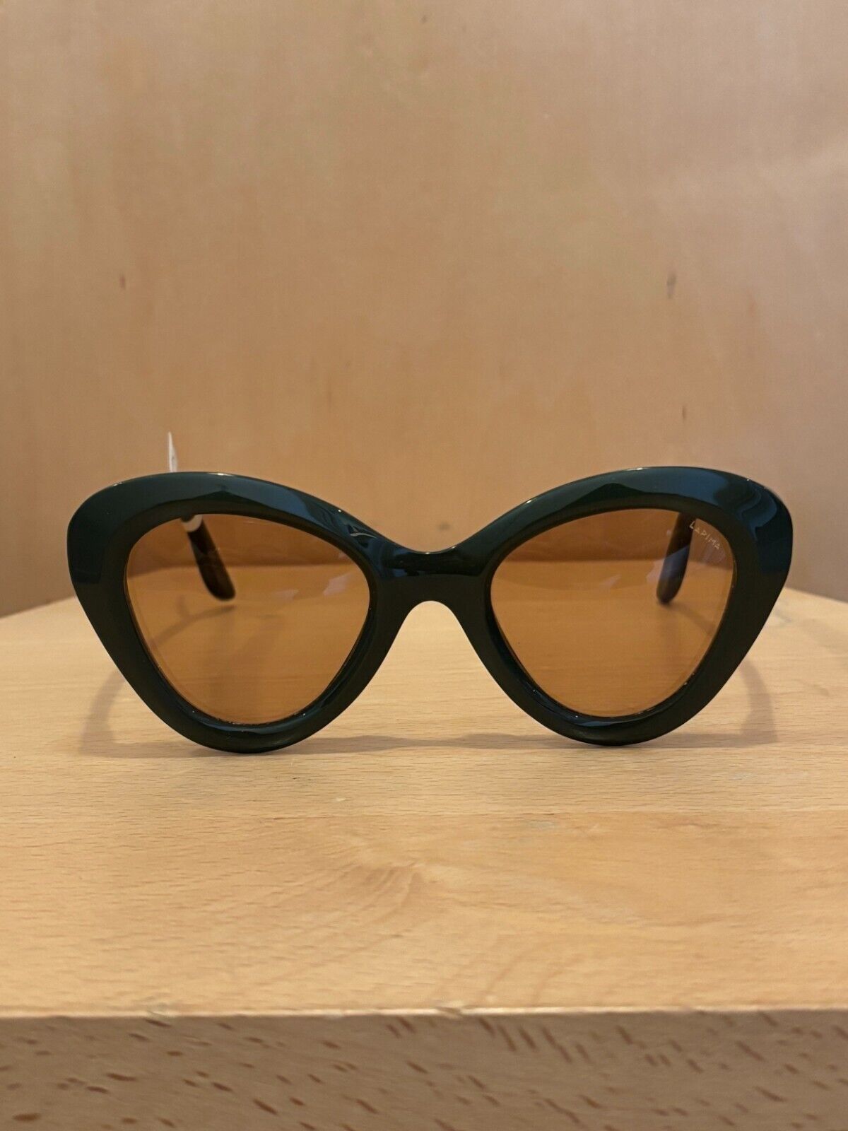 LAPIMA Rita Sun Green Yellow Frame Oversized Glasses Sunglasses
