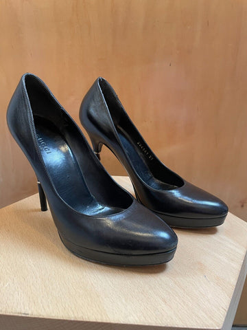 GUCCI Men's Paride Black Leather Web Stripe Horsebit Oxford Flat Loafer Shoe 12
