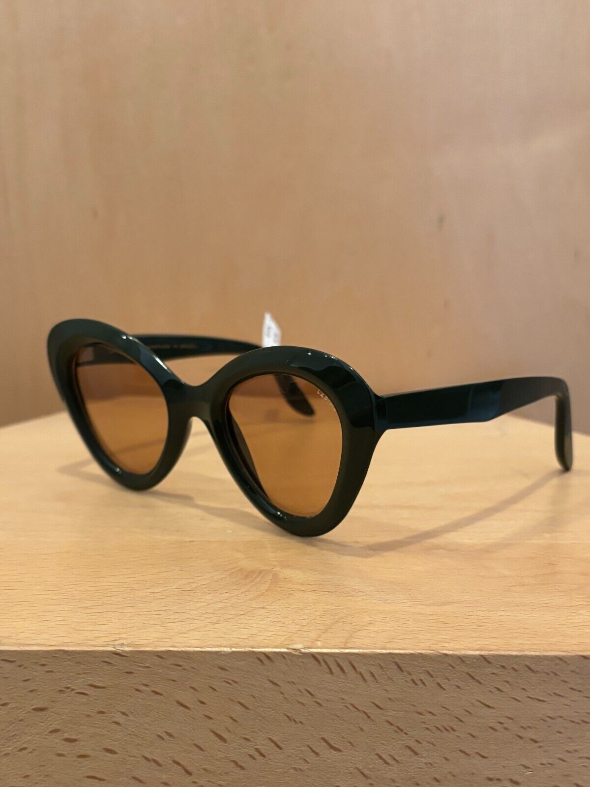 LAPIMA Rita Sun Green Yellow Frame Oversized Glasses Sunglasses