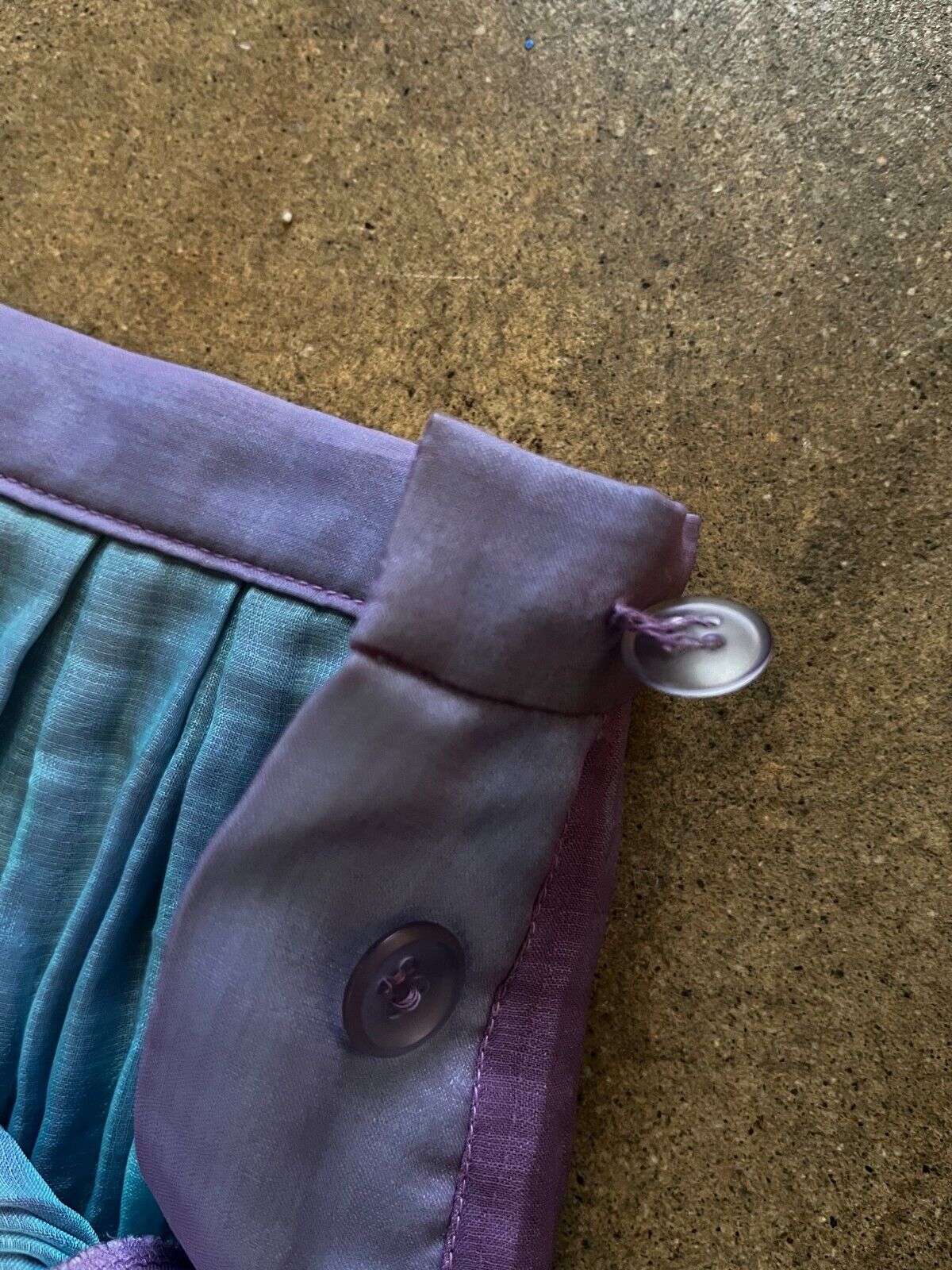 ISSEY MIYAKE VTG Purple Blue Pleated Accordion Semi Sheer Pencil Midi Skirt L