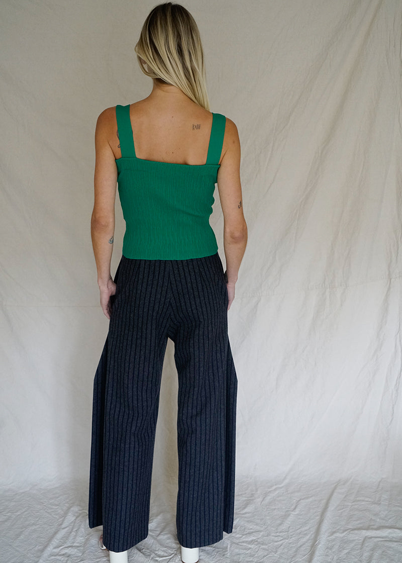 PINSTRIPE ASYMMETRICAL PANTS