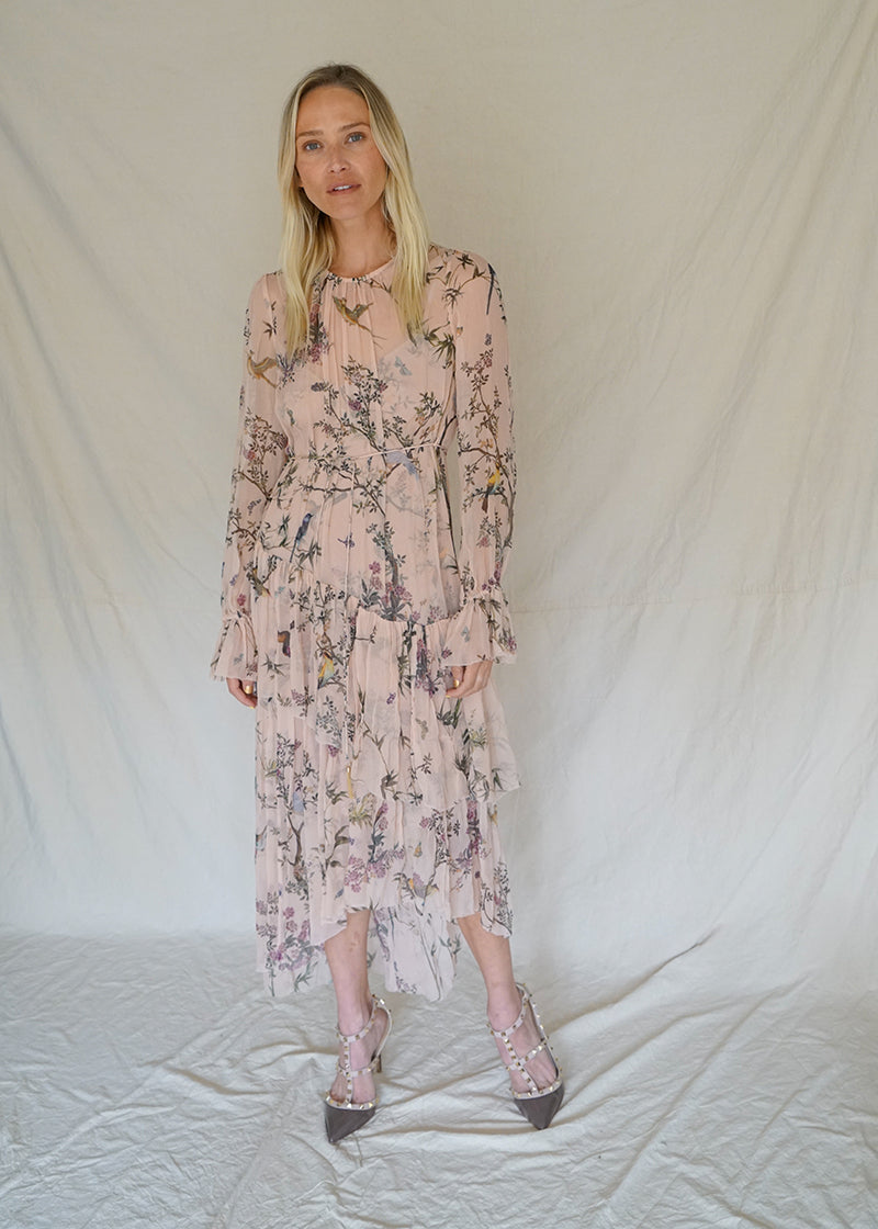 FLORAL MAPLES TIER DRESS WITH TAGS