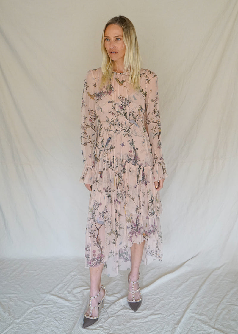 FLORAL MAPLES TIER DRESS WITH TAGS