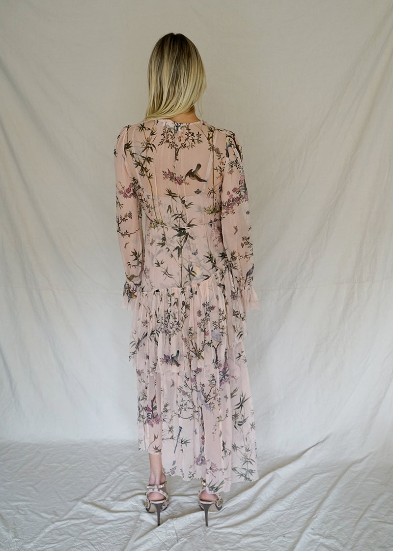 FLORAL MAPLES TIER DRESS WITH TAGS