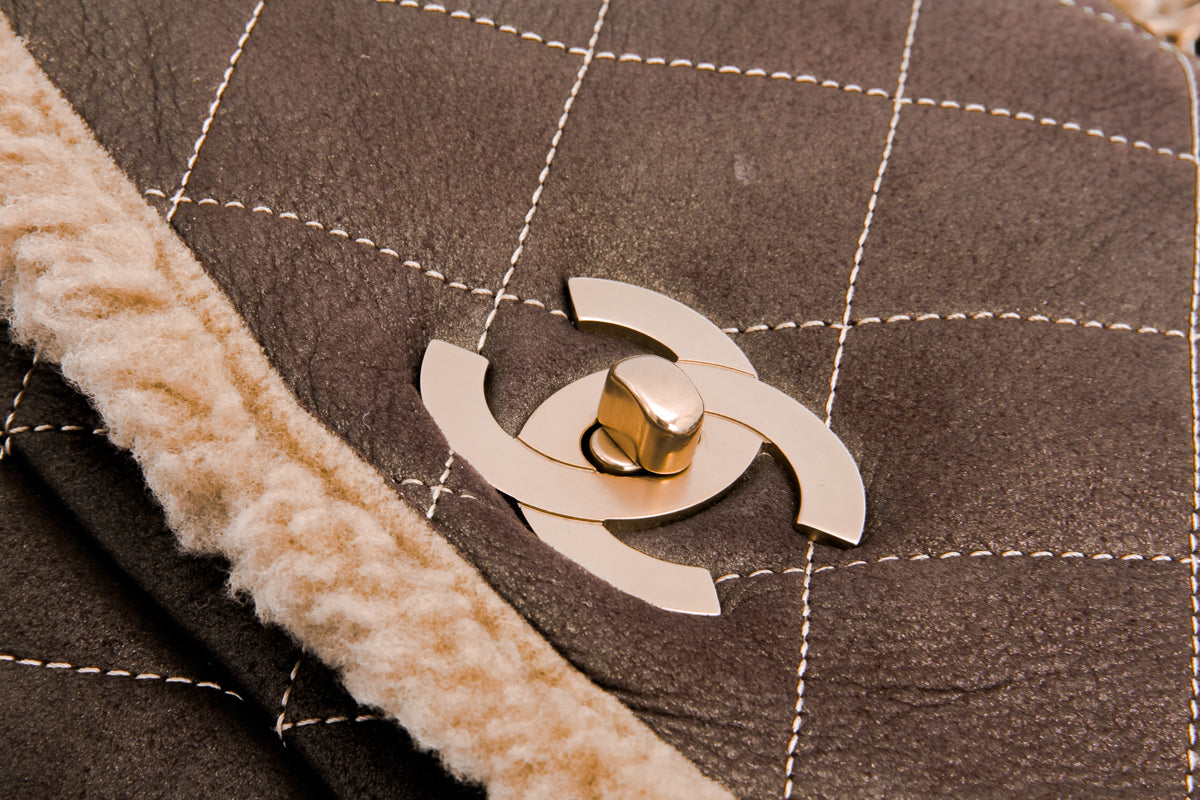 QUILTED SHEARLING BAG