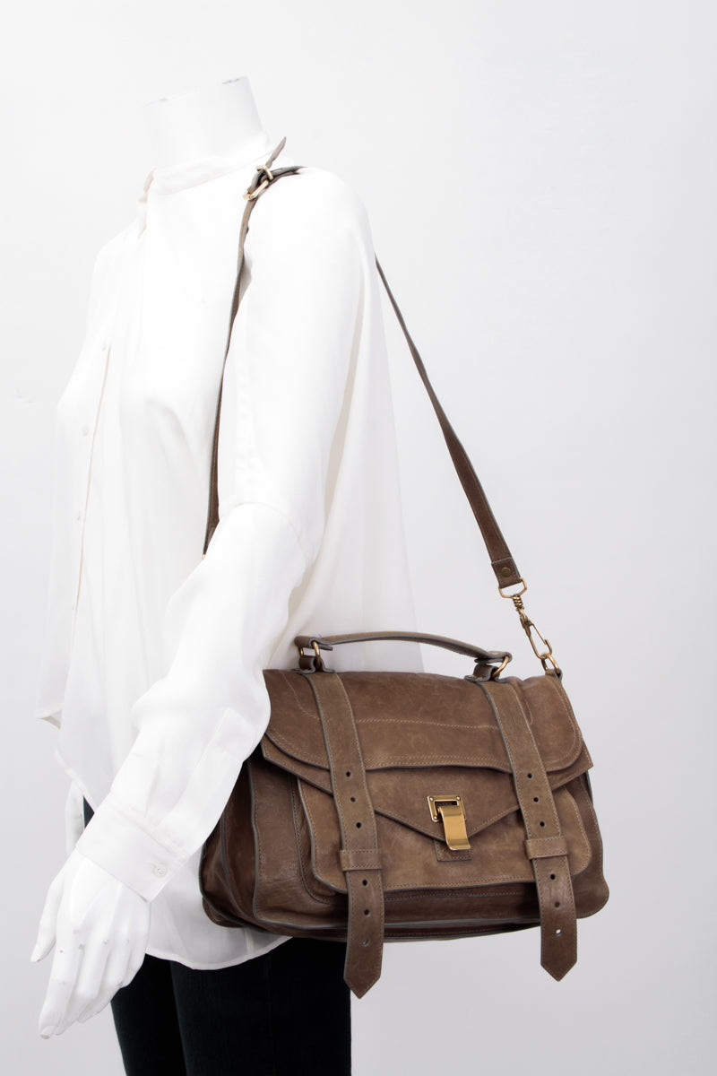 MEDIUM TAUPE PS1 BAG