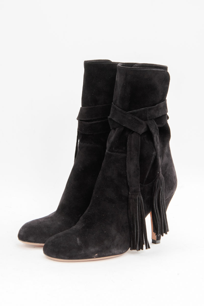 SUEDE TASSEL BOOTS