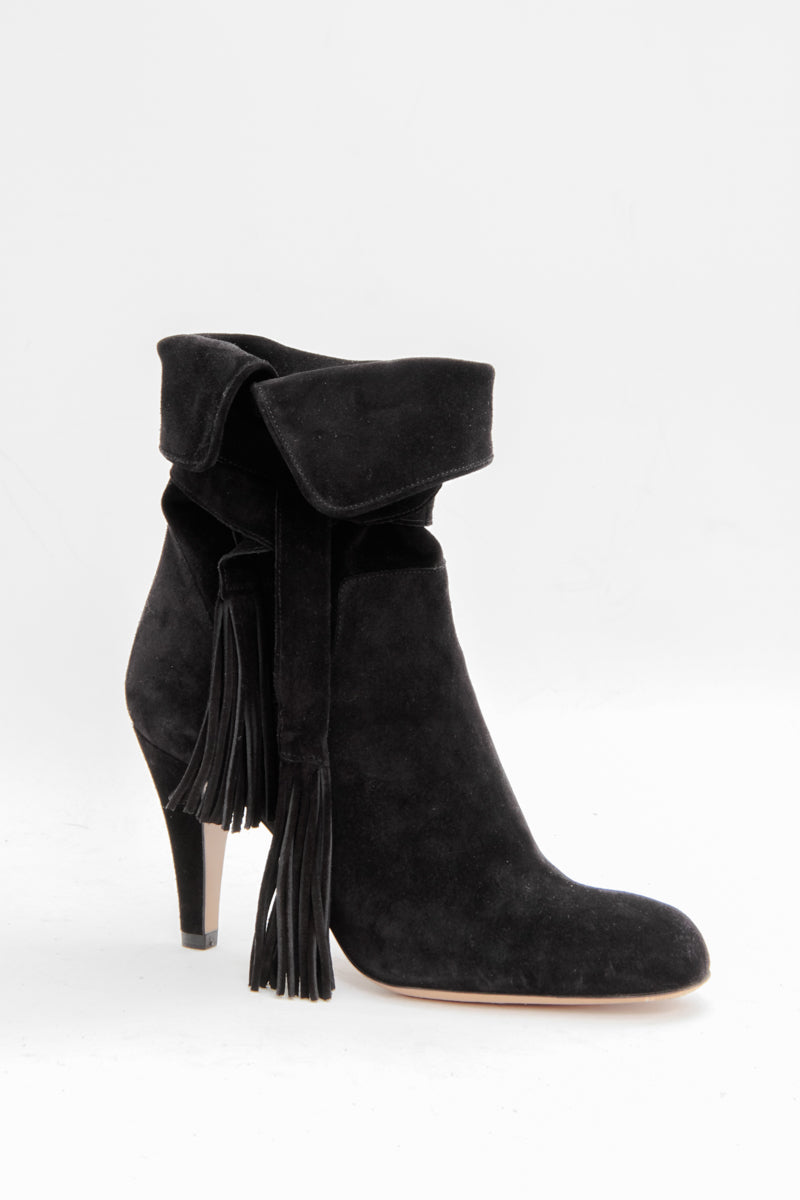 SUEDE TASSEL BOOTS