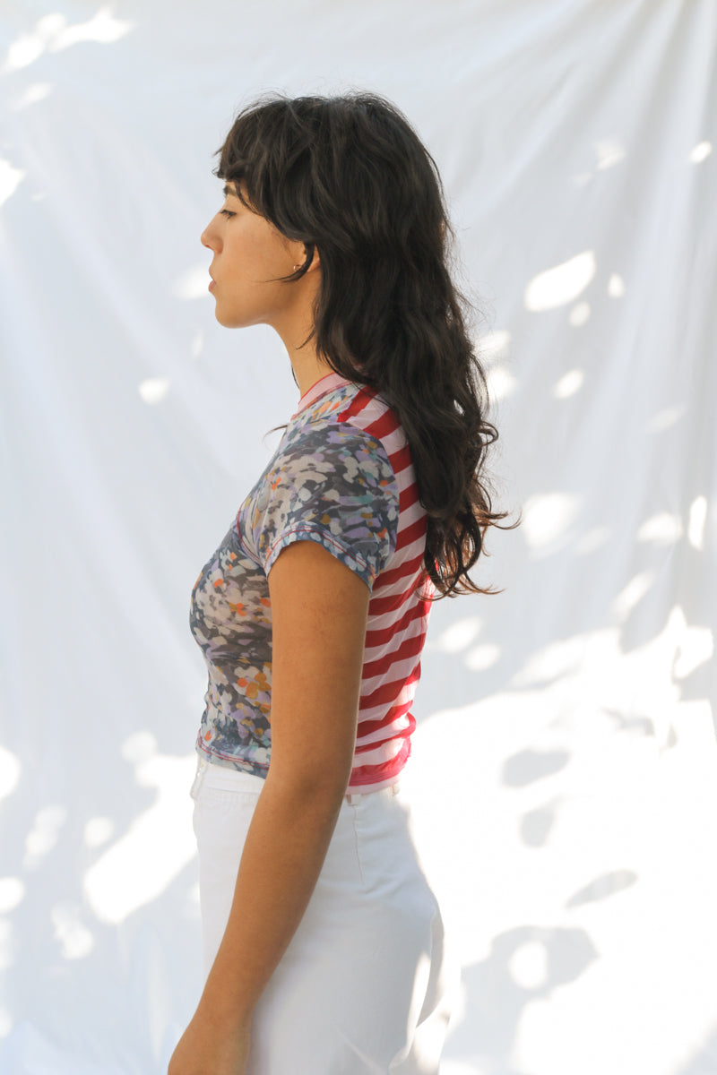 PRINT SHEER TOP