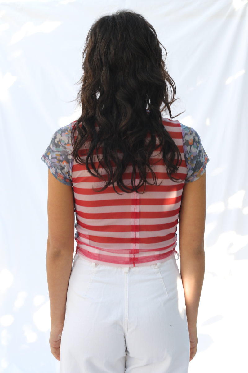 PRINT SHEER TOP