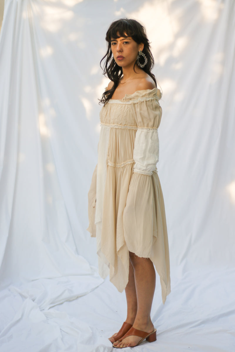 LINEN PATCHWORK DRESS