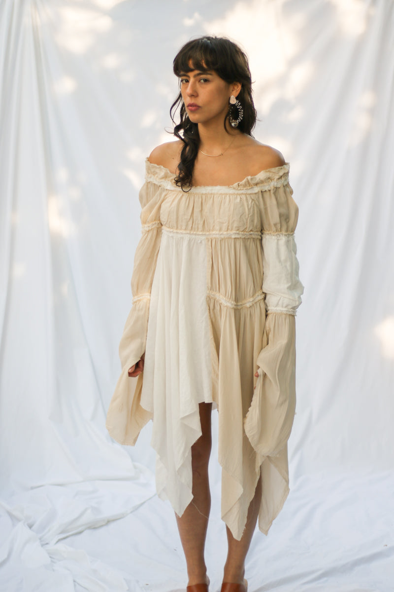 LINEN PATCHWORK DRESS