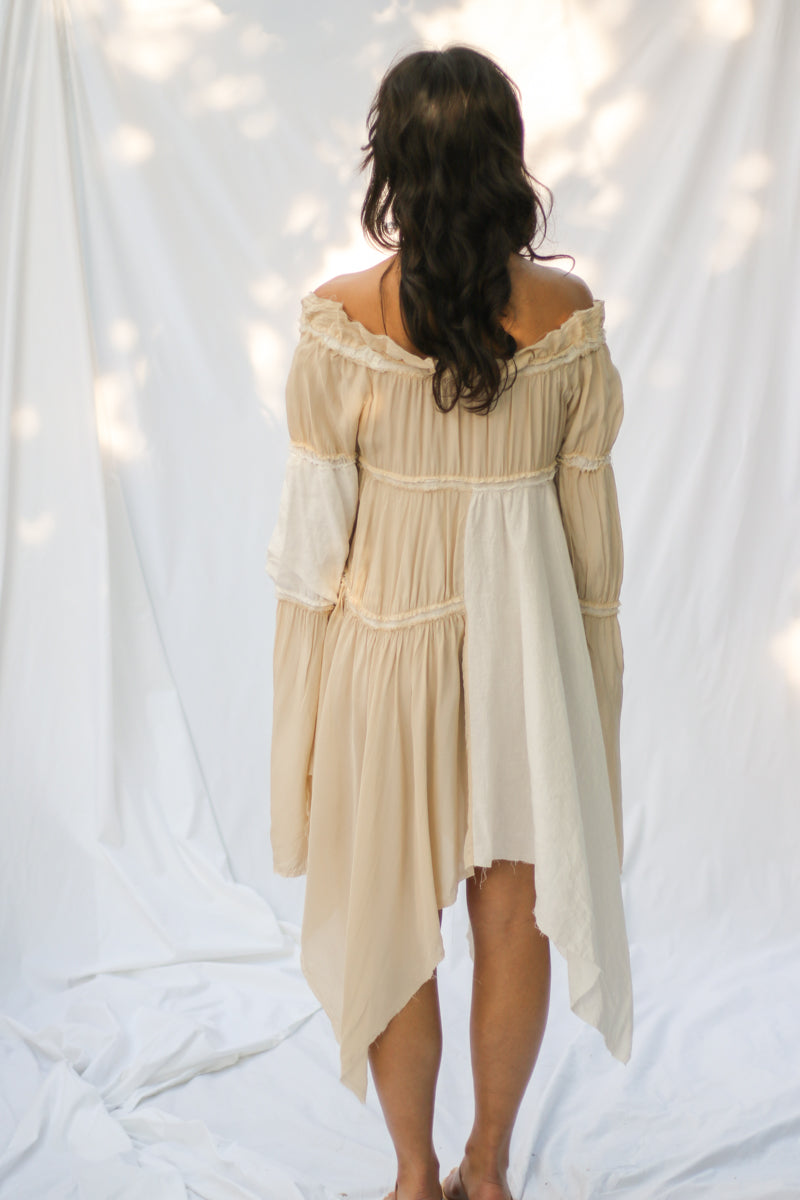LINEN PATCHWORK DRESS