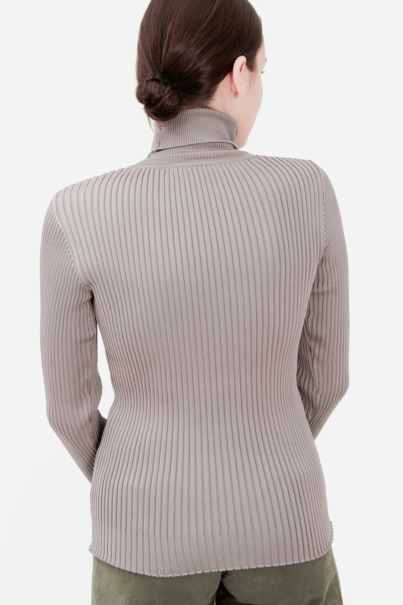 RIBBED TURTLENECK TOP