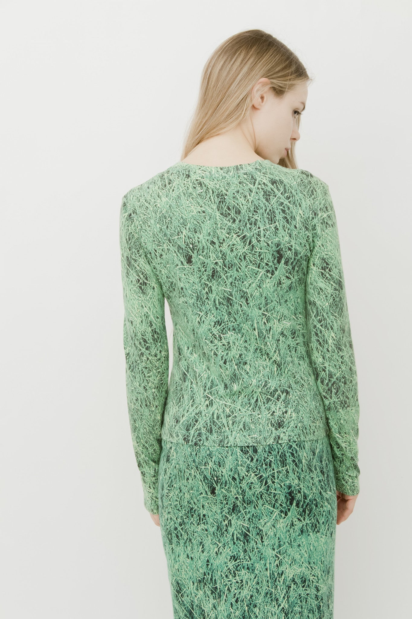VINTAGE GRASS PRINT TWO PIECE SET
