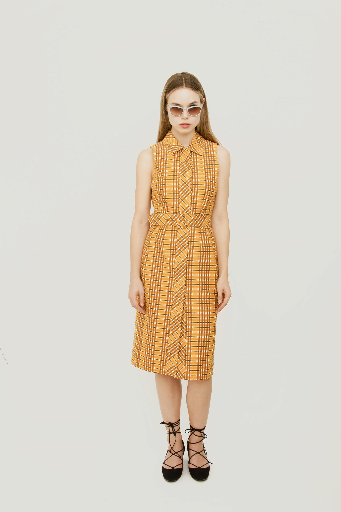 VINTAGE PLAID SHIRT DRESS