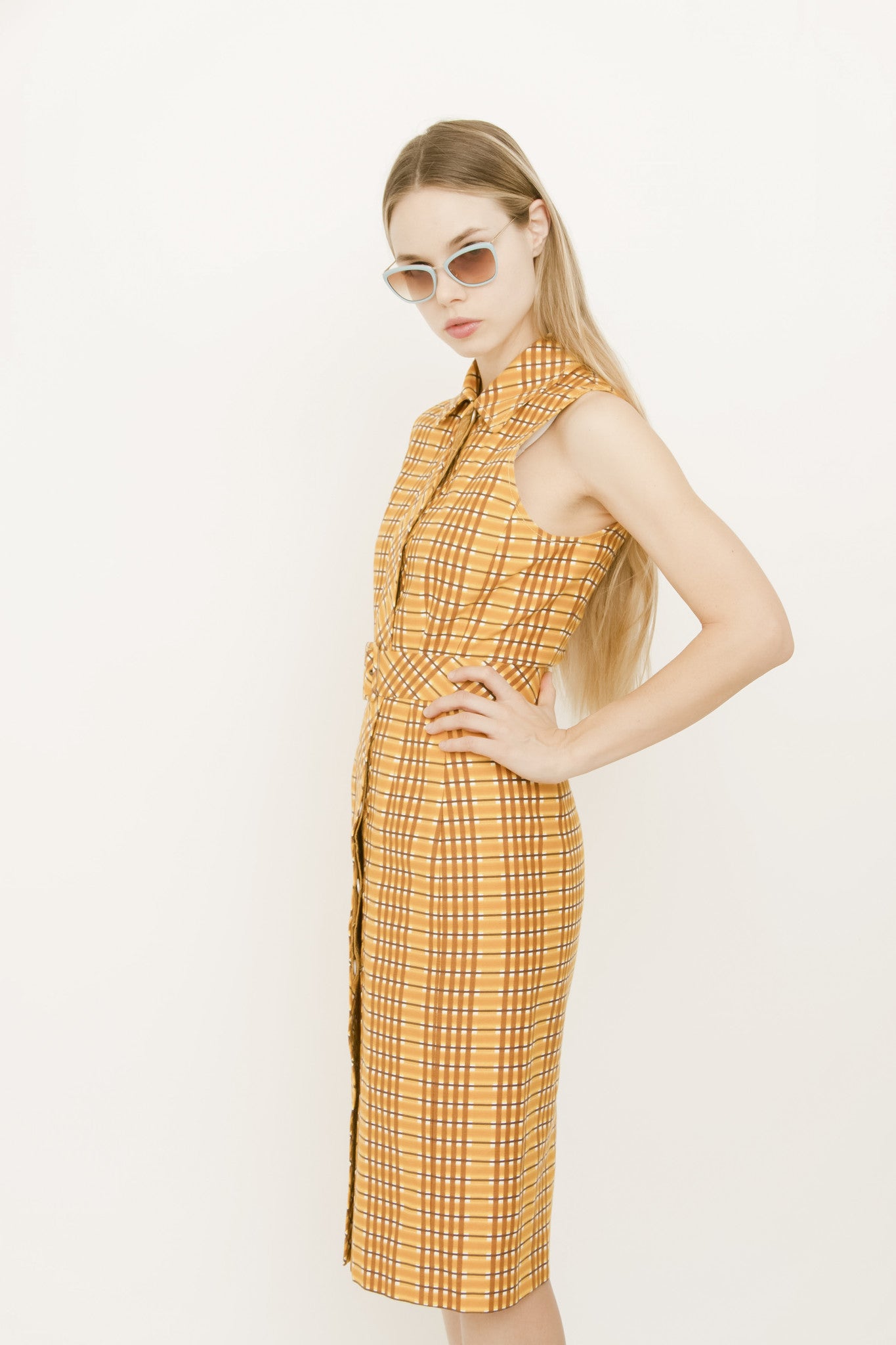 VINTAGE PLAID SHIRT DRESS